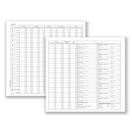 Registro prospetto riepilogativo minori - 8 pagine - 31 x 24,5 cm - DU138510000 - Data Ufficio
