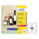 Cartellino stampabile - in cartoncino - con bordi tagliati lisci - laser - 90 x 50 mm - 10 cart/fg - 10 fogli - bianco - Avery