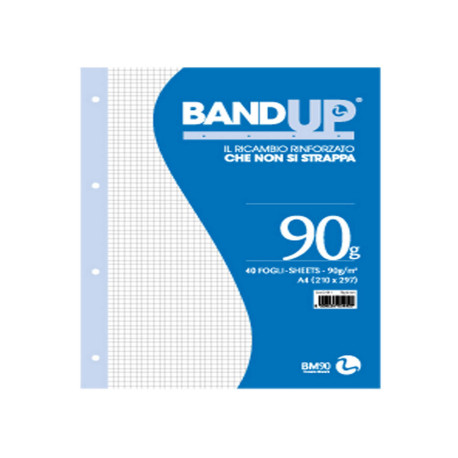 Ricambi BandUp forati rinforzati - A4 -  4mm - 90gr - BM - conf. 40 pezzi