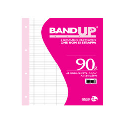 Ricambi BandUp forati rinforzati - A4 - rigo di 1a - 90gr - BM - conf. 40 pezzi