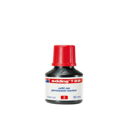 Ricarica Inchiostro marcatore permanente T25 - 30ml - rosso - Edding