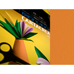 Cartoncino CartaCrea - 35 x 50 cm - 220 gr - arancio 108 - Fabriano - blister 10 fogli