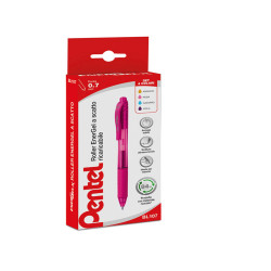 Roller a scatto Energel X BL 107  - punta 0,7mm - astuccio 4 colori assortiti - Pentel