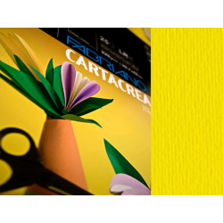 Cartoncino CartaCrea - 35 x 50 cm - 220 gr - giallo 107 - Fabriano - blister 10 fogli