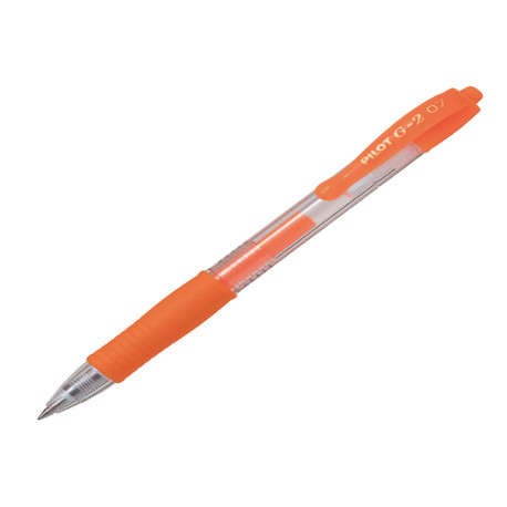 Roller gel a scatto G-2 - punta 0,7mm - arancio neon - Pilot