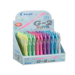 Roller gel scatto G-2 - 0,7 mm - colori assortiti pastel - Pilot - Display 60 pezzi