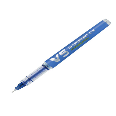 Roller Hi-Tecpoint V5 ricaricabile Begreen con cappuccio  - punta 0,50mm - blu - Pilot