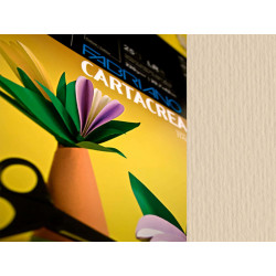 Cartoncino CartaCrea - 35 x 50 cm - 220 gr - panna - Fabriano - blister 10 fogli