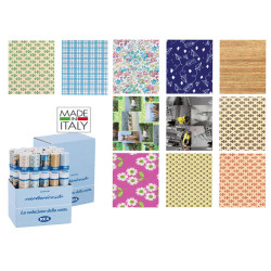 Rotoli Cartarivesto Rex 58 - lavabile - 50 x 500 cm - colori assortiti - Rex Sadoch - conf. 50 pezzi