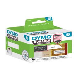 Rotolo 350 etichette LW Durable 1933081 - 25 x 89 mm - PP - bianco - Dymo - conf. 2 rotoli