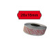 Rotolo da 1000 etichette a onda per Printex Smart 16/2616 e Z Maxi 6/2616 - 26x16 mm - adesivo permanente - rosso - Printex - p