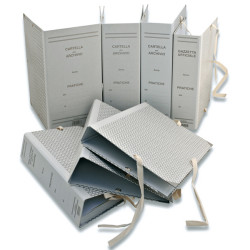 Faldone - legacci rivettati - 35 x 25 cm - dorso 20 cm - grigio - Euro-cart