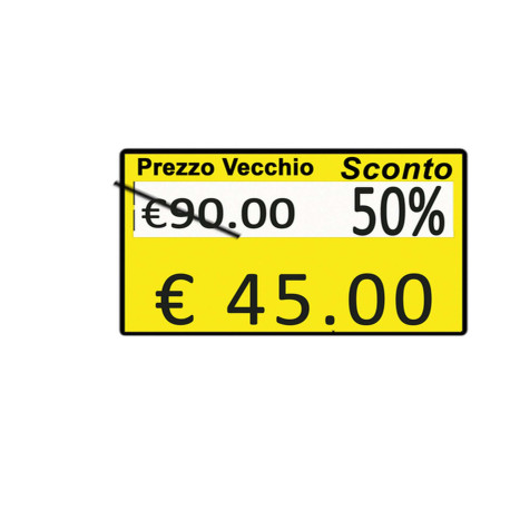 Rotolo da 600 etichette per Printex Z 17 - PREZZO VECCHIO…SCONTO… - 26x19 mm - adesivo permanente - giallo - Printex - pack 10 