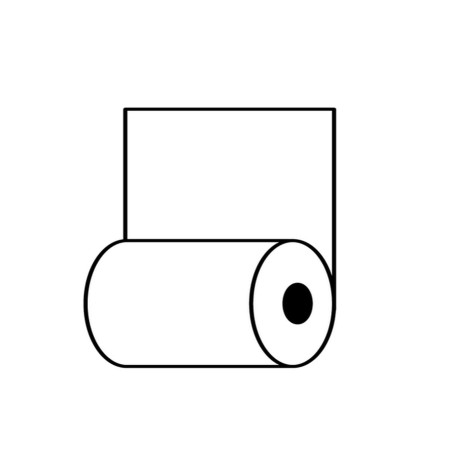 Rotolo per distributore self service - 59,5 mm x 120 m - 55 gr - diametro esterno 95 mm - anima 12 mm - carta termica BPA free 