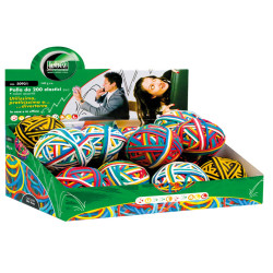Rubberball - diametro 5 cm - colori assortiti - Lebez - display da 15 sfere di elastici