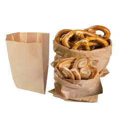 Sacchetti - carta kraft - 14x28 cm - soffietti laterali 5 cm - 45 gr - Rex Sadoch - avana - conf. 100 pezzi