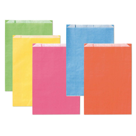 Sacchetto a soffietto - 12 x 22+4 cm - colori scuri assortiti - Rex Sadoch - conf. 100 pezzi