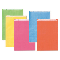 Sacchetto a soffietto - 14 x 28+5 cm - colori chiari assortiti - Rex Sadoch - conf. 100 pezzi
