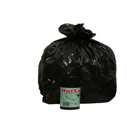 Sacchi - 50 x 60 cm - 30 L - 16 micron - MDPE/HDPE - nero - Rolsac - conf. 20 pezzi