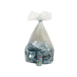 Sacchi - 70 x 110 cm - 110 L - 22 micron - MDPE/HDPE - azzurro trasparente - Rolsac - conf. 10 pezzi