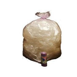 Sacchi - 70 x 110 cm - 110 L - 22 micron - MDPE/HDPE - viola trasparente - Rolsac - conf. 10 pezzi