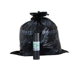 Sacchi - 72 x 110 cm - 110 L - 47 micron - MDPE/HDPE - nero - Rolsac - conf. 10 pezzi