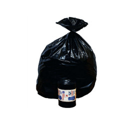 Sacchi - 90 x 120 cm - 130 L - 63 micron - MDPE/HDPE - nero - Rolsac - conf. 10 pezzi