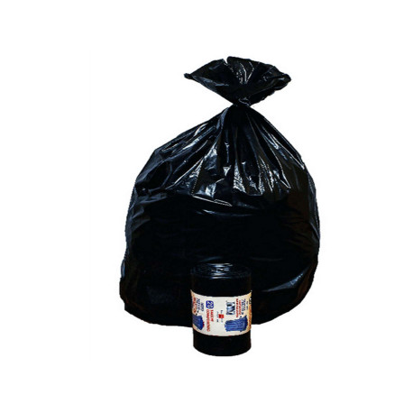 Sacchi - 90 x 120 cm - 130 L - 63 micron - MDPE/HDPE - nero - Rolsac - conf. 10 pezzi