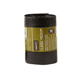 Sacchi per rifiuti Classic Small - 55x70 cm - 45 L - 10 micron - nero - Perfetto - rotolo da 20 sacchetti