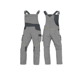 Salopette da lavoro Mach 2 - tela/poliestere/cotone - taglia XL - grigio chiaro/grigio scuro - Deltaplus