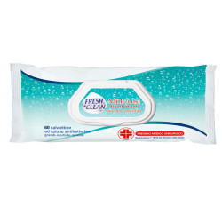 Salviette disinfettanti antibatteriche milleusi - Fresh&Clean - busta da 60 pezzi