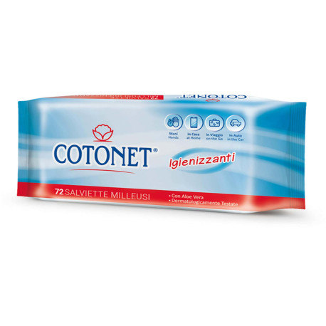 Salviette profumate Cotonet Aloe - Cotonet - conf. richiudibile da 72 pezzi