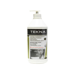Sapone disinfettante - senza profumo - con dispenser - 1 L - Tekna