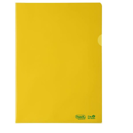 Favorit cartelline colorate in polietilene Bio-based - giallo