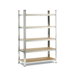 Scaffale - 5 ripiani - 180 x 40 x 90cm - metallo/MDF - X-Robust
