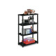 Scaffale 3060/4 - 4 ripiani - 60 x 30 x 132 cm - PPL - nero - Terry