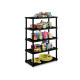 Scaffale 4080/5 - 5 ripiani - 80 x 40 x 173,4 cm - PPL - nero - Terry