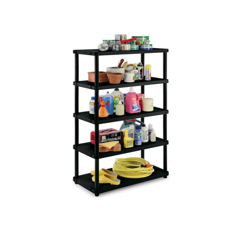 Scaffale 4080/5 - 5 ripiani - 80 x 40 x 173,4 cm - PPL - nero - Terry