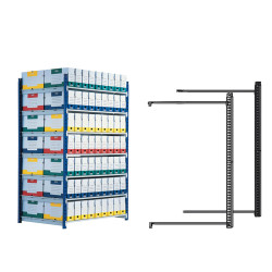 Scaffale RANG'ECO - modulo aggiunta - 5 ripiani - 100 x 70 x 200 cm - grigio - Paperflow