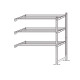 Scaffale Rang'Eco 300 - modulo aggiunta - 3 ripiani - portata ripiano 300 kg - 100 x 60 x 200 cm - acciaio - grigio/blu - Paper