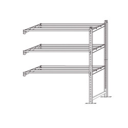Scaffale Rang'Eco180 - modulo aggiunta - 5 ripiani - portata ripiano 180 kg - 100 x 35 x 200 cm - acciaio - grigio/blu - Paperf