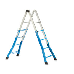 Scala telescopica Everest - 4+4 gradini - acciaio - X-Robust