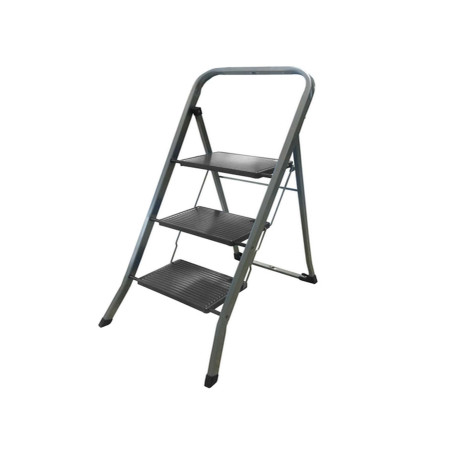 Scaletta Dalì - 3 gradini - acciaio verniciato - grigio - Marchetti