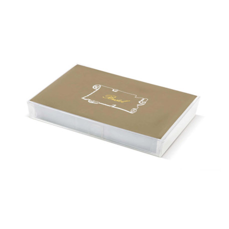 Scatola 100 biglietti + 100 buste - Bristol - bianco - 7,5 x 11,2 cm - Rex Sadoch
