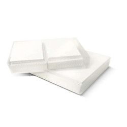 Scatola 100 biglietti + 100 buste - Dalmazia - bianco - 7,5 x 11,2 cm - Rex Sadoch