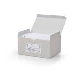 Scatola 100 biglietti + 100 buste - Lutto - bianco - 9 x 14 cm - Rex Sadoch