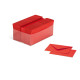 Scatola 100 cartoncini (200gr) + 100 buste (90gr) - rosso - formato 4 - Favini