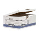 Scatola archivio Bankers Box System - con coperchio a ribalta - 37,8 x 29,3 x 54,5 cm - bianco - Fellowes
