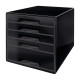 Cassettiera Drawer Cabinet Cube 5 - nero - Leitz