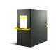 Scatola archivio Big Next - dorso 12 cm - 25 x 35 cm - nero/giallo - Sei Rota